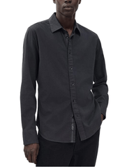 rag & bone Woven Shirts Charcoal Grey / XS rag & bone - Men's Tomlin Stretch Dobby Shirt