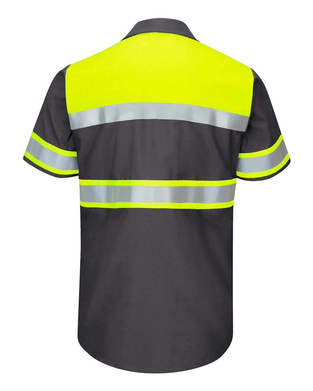 Red Kap Workwear Only Red Kap - High Visibility Colorblock Ripstop Short Sleeve Work Shirt