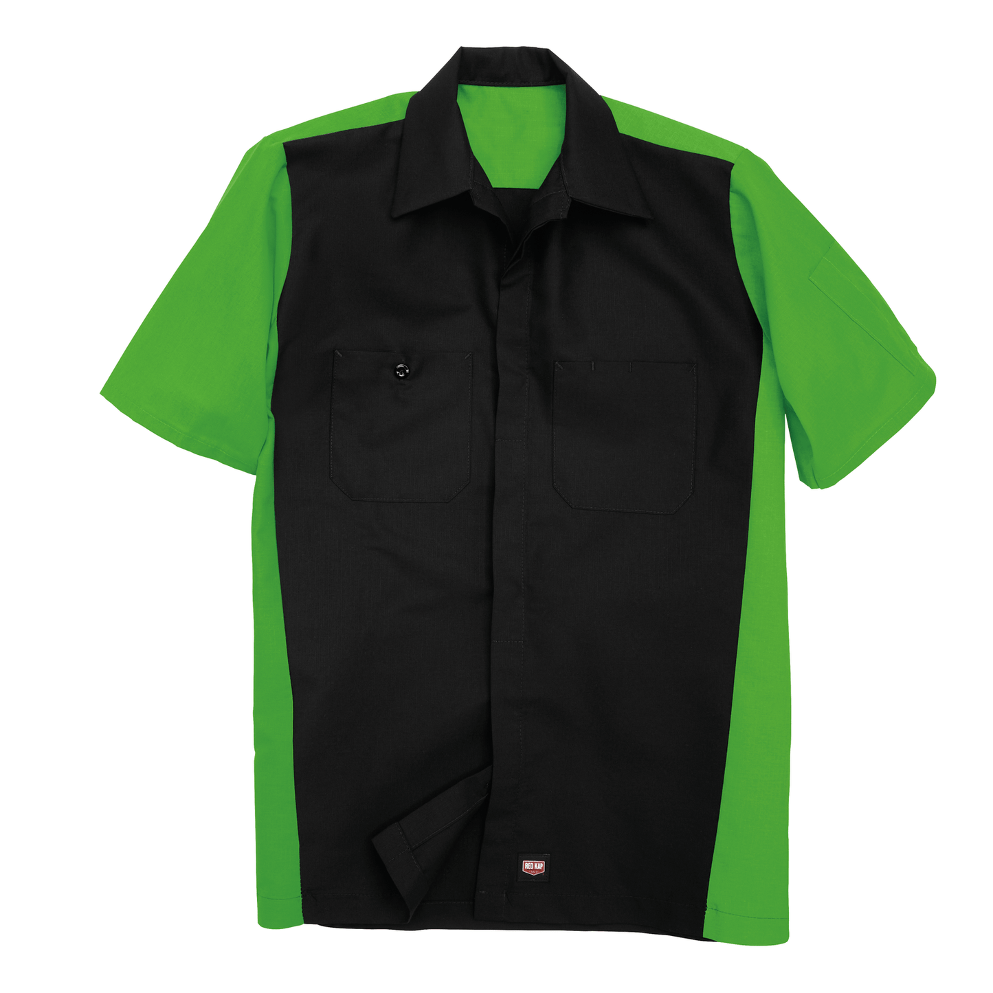 Red Kap Workwear Only S / Black/Lime Red Kap - Short Sleeve Automotive Crew Shirt