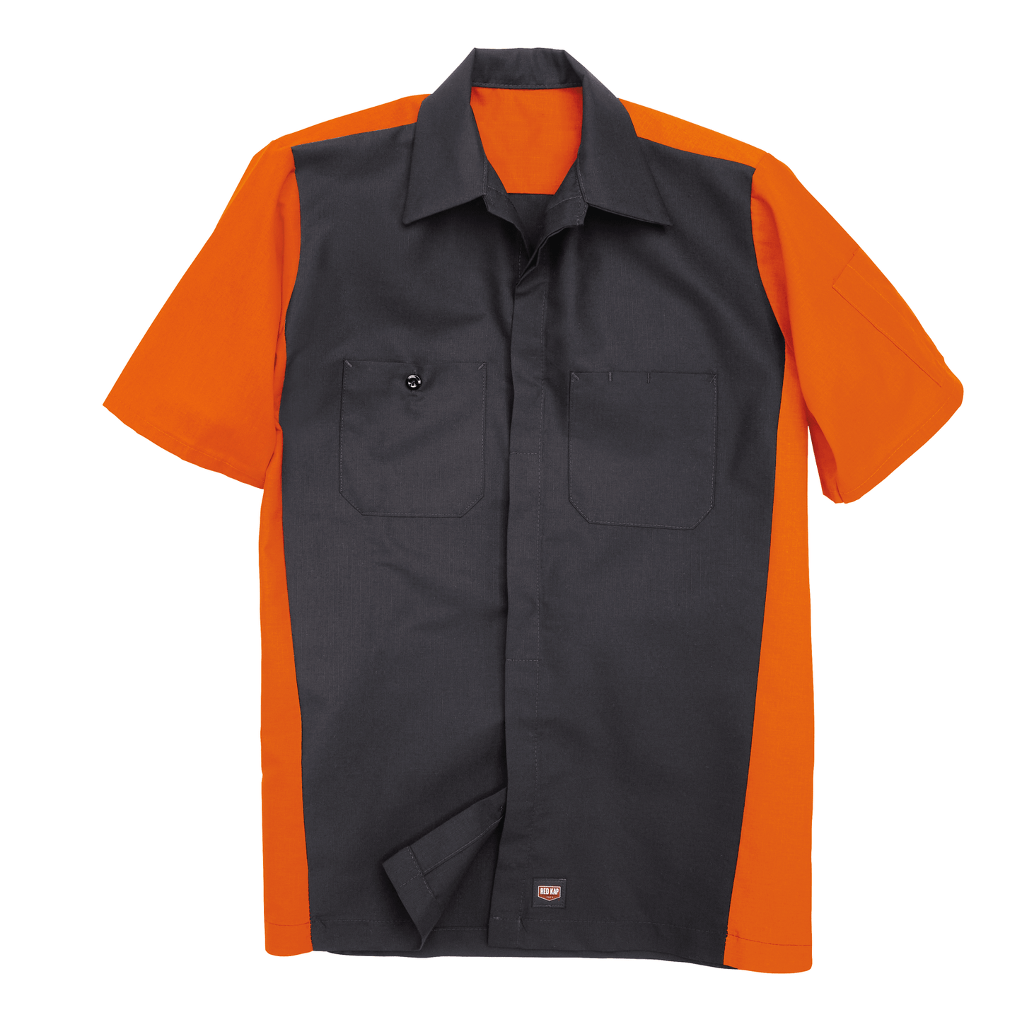 Red Kap Workwear Only S / Charcoal/Orange Red Kap - Short Sleeve Automotive Crew Shirt