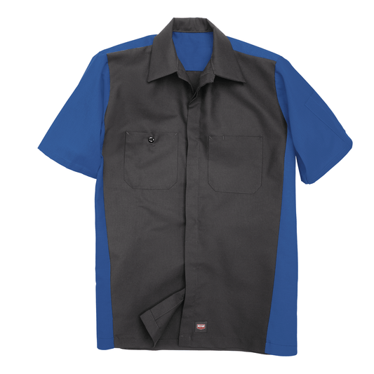 Red Kap Workwear Only S / Charcoal/Royal Red Kap - Short Sleeve Automotive Crew Shirt