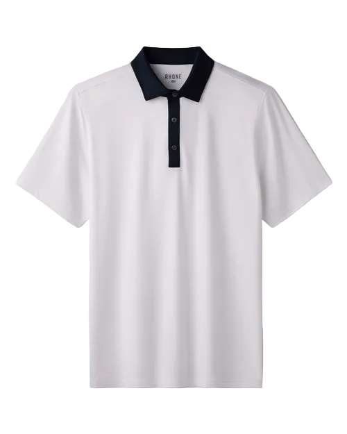 Rhone Polos S / White/True Navy Rhone - Men's Drive Time Polo