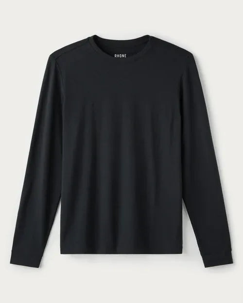 Rhone T-Shirts Pure Black / S Rhone - Men's Origin Long Sleeve Tee - Slim Fit