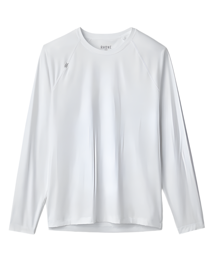 Rhone T-shirts S / Bright White Rhone - Men's Reign Long Sleeve Crew