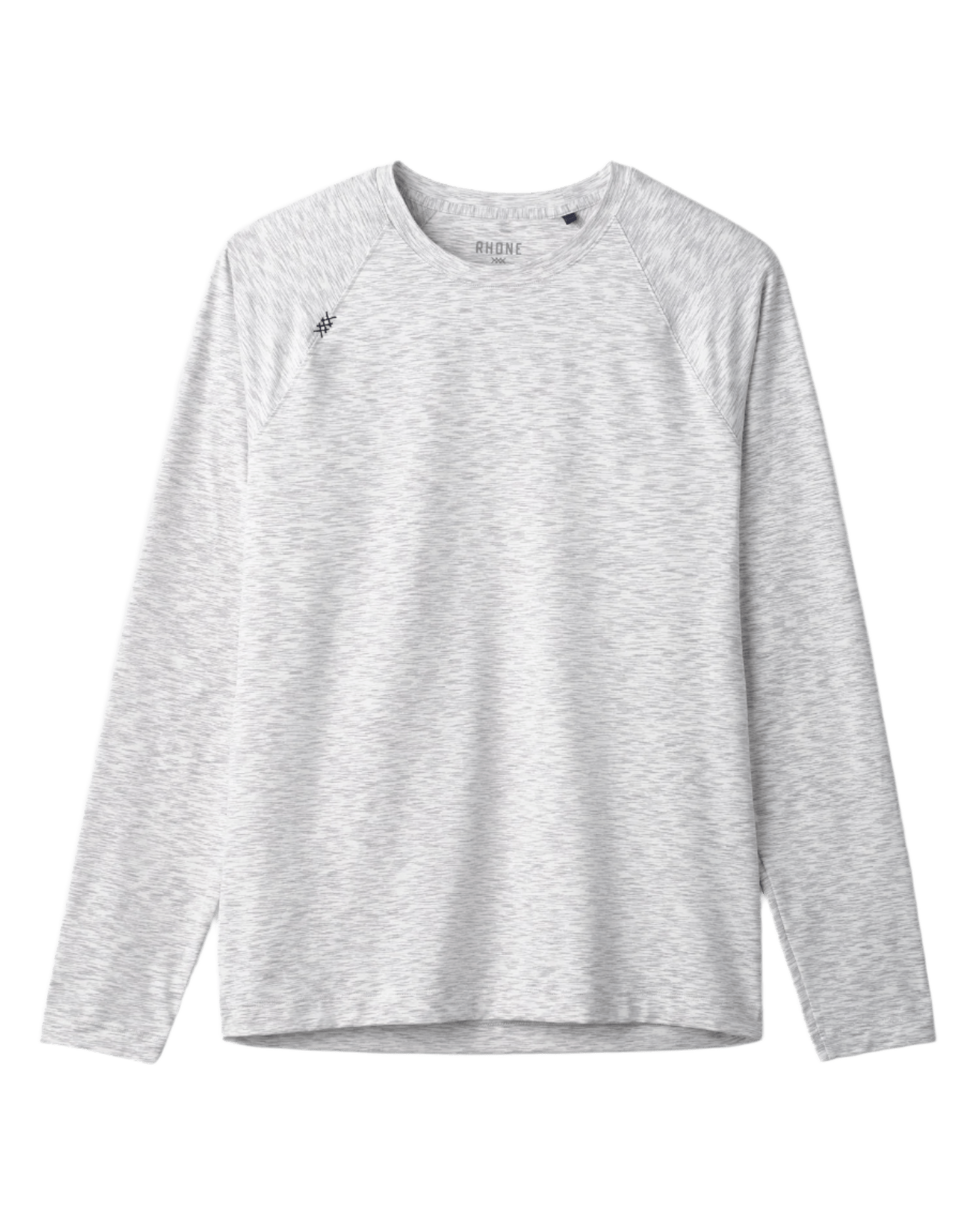 Rhone T-shirts S / Grey Space Dye Rhone - Men's Reign Long Sleeve Crew