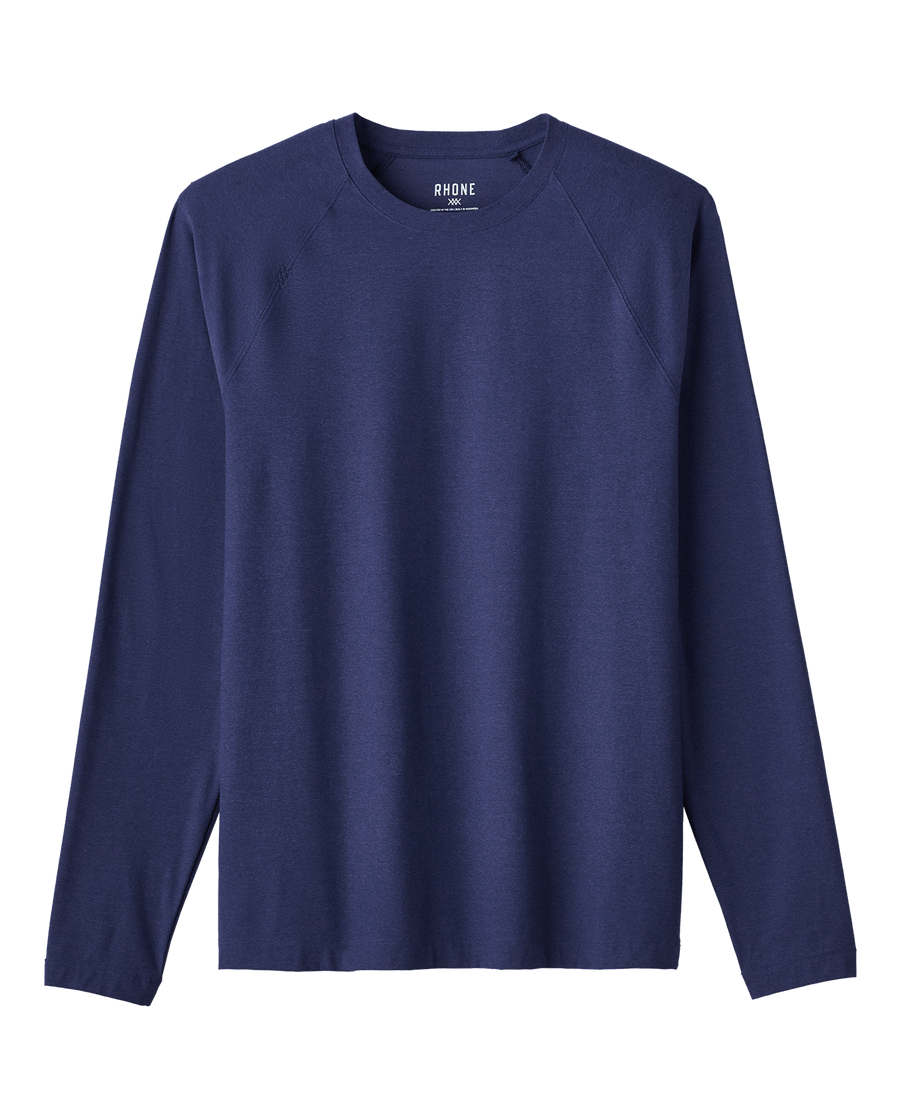 Rhone T-shirts S / Midnight Heather Rhone - Men's Reign Long Sleeve Crew