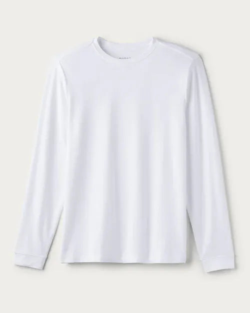 Rhone T-Shirts White / S Rhone - Men's Origin Long Sleeve Tee - Slim Fit