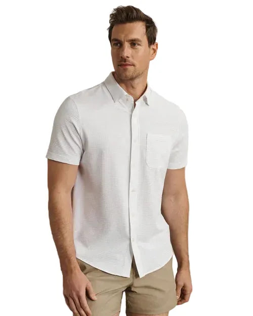 Rhone Woven Shirts Rhone - Men's Commuter Seersucker Short Sleeve Shirt