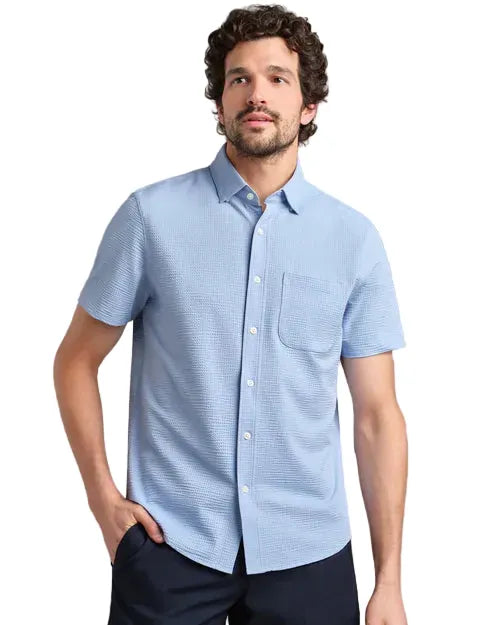 Rhone Woven Shirts Rhone - Men's Commuter Seersucker Short Sleeve Shirt