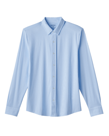 Rhone Woven Shirts S / Blue Stripe Rhone - Men's Stripe Commuter Shirt - Slim Fit