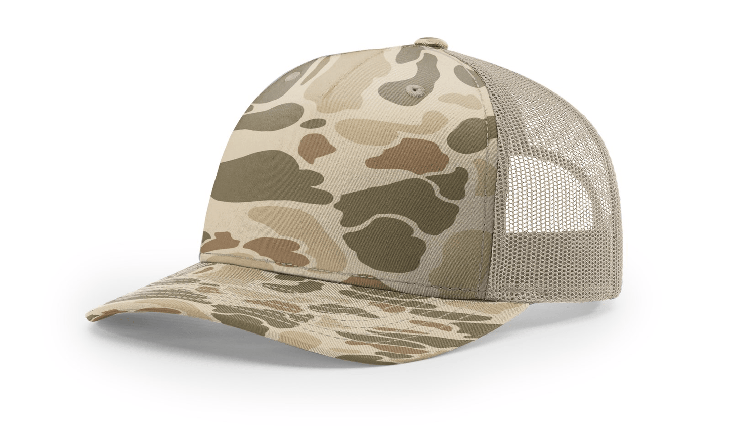 Richardson Headwear Adjustable / Harvest Duck Camo/Light Tan Richardson - Five-Panel Printed Trucker Cap