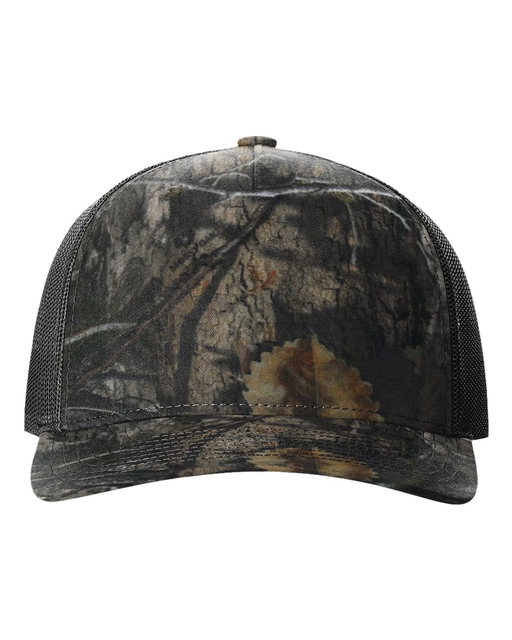 Richardson Headwear Adjustable / Mossy Oak Country DNA/Black Richardson - Five-Panel Printed Trucker Cap