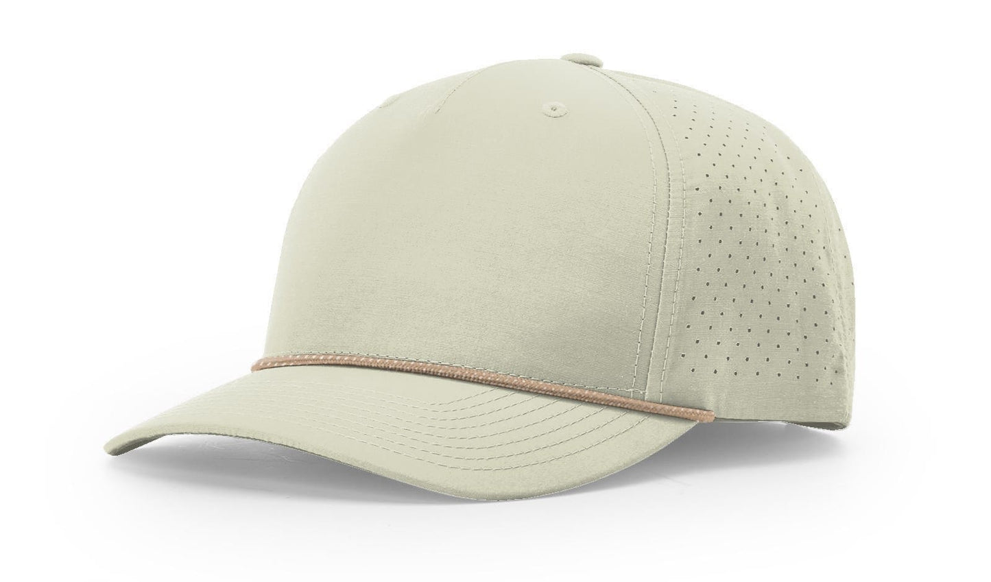 Richardson Headwear Adjustable / Oat Milk/Elmwood-White Richardson - Laser Perf Performance Rope Cap