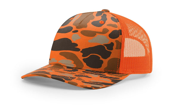Richardson Headwear One Size / Blaze Duck Camo/Blaze Richardson - Five-Panel Printed Trucker Cap