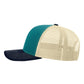 Richardson Headwear One Size / Blue Teal/Birch/Navy Richardson - 3-Color Snapback Trucker Cap