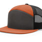 Richardson Headwear One Size / Charcoal/Burnt Orange/Black Richardson - Seven-Panel Trucker Cap