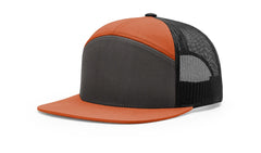 Richardson Headwear One Size / Charcoal/Burnt Orange/Black Richardson - Seven-Panel Trucker Cap