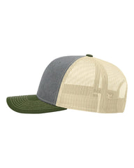 Richardson Headwear One Size / Heather Grey/ Birch/ Army Olive Richardson - 3-Color Snapback Trucker Cap