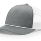 Richardson Headwear One Size / Heather Grey/White Richardson - Five-Panel Trucker Rope Cap
