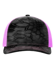 Richardson Headwear One Size / Kryptek Typhon/Neon Pink Richardson - Five-Panel Printed Trucker Cap