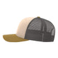 Richardson Headwear One Size / Mink Beige/Charcoal/Amber Gold Richardson - 3-Color Snapback Trucker Cap