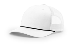 Richardson Headwear One Size / White/Black Richardson - Five-Panel Trucker Rope Cap