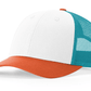 Richardson Headwear One Size / White/Blue Hawaiin/Pale Orange Richardson - Low Pro Trucker Cap