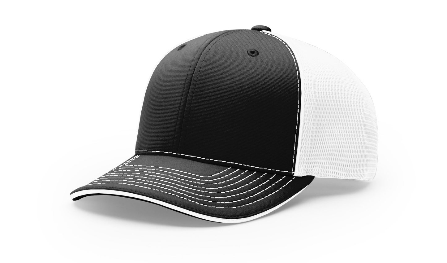 Richardson Headwear S/M / Black/White Split Richardson - Pulse Sportmesh R-Flex Cap