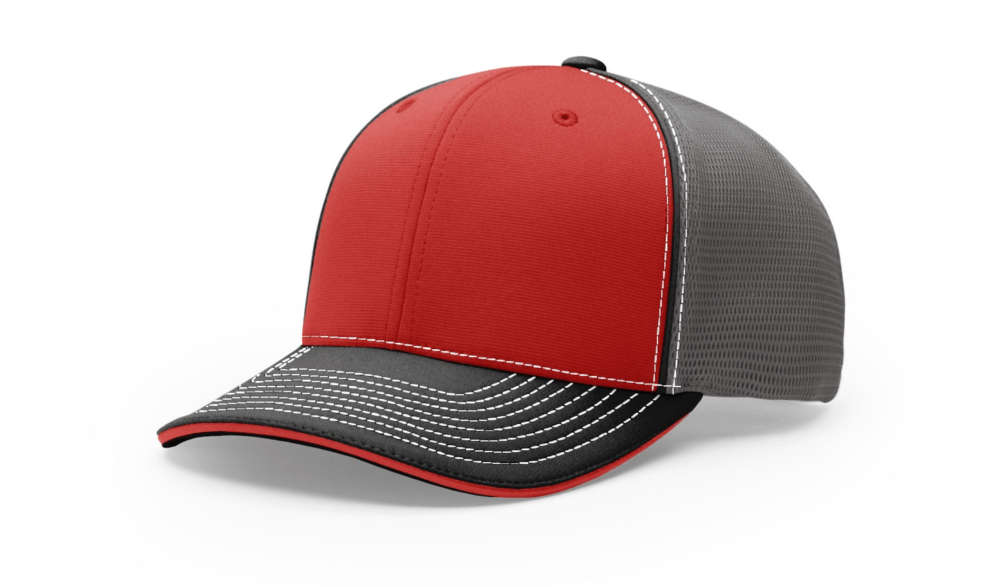 Richardson Headwear S/M / Red/Charcoal/Black Richardson - Pulse Sportmesh R-Flex Cap