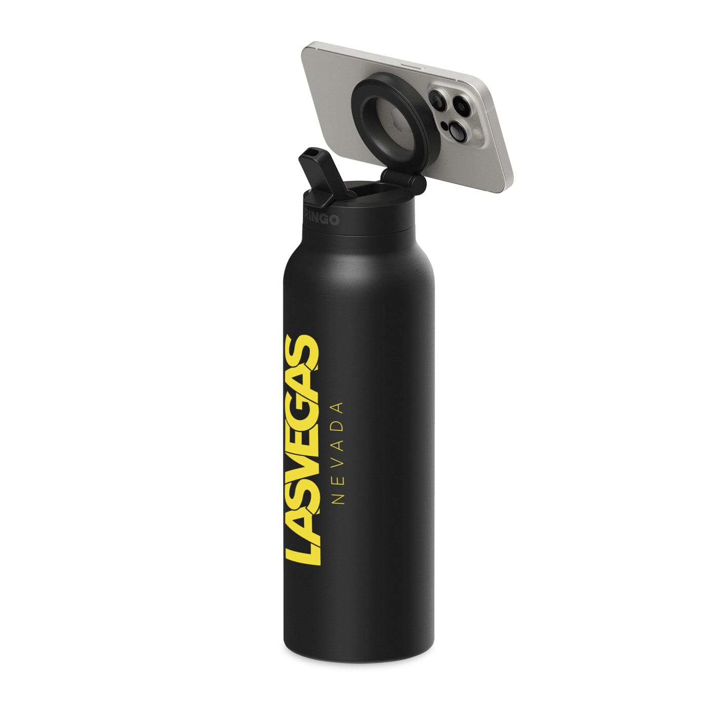 RINGO Drinkware 24oz / Black RINGO - Pro-Water Bottle 24oz w/ Magnetic Booster Ring