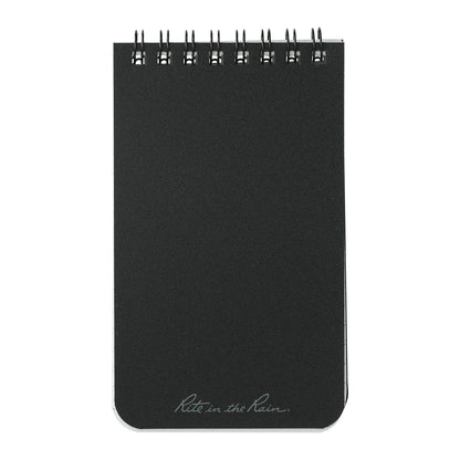 Rite in the Rain Journals & Notebooks One Size / Black Rite in the Rain - 3" x 5" Top Spiral Notebook
