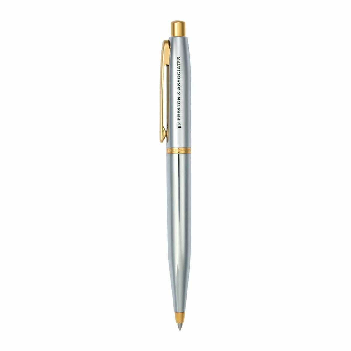 Schaefer Writing Sheaffer - VFM Polished Chrome w/Gold Ballpoint Pen – Threadfellows