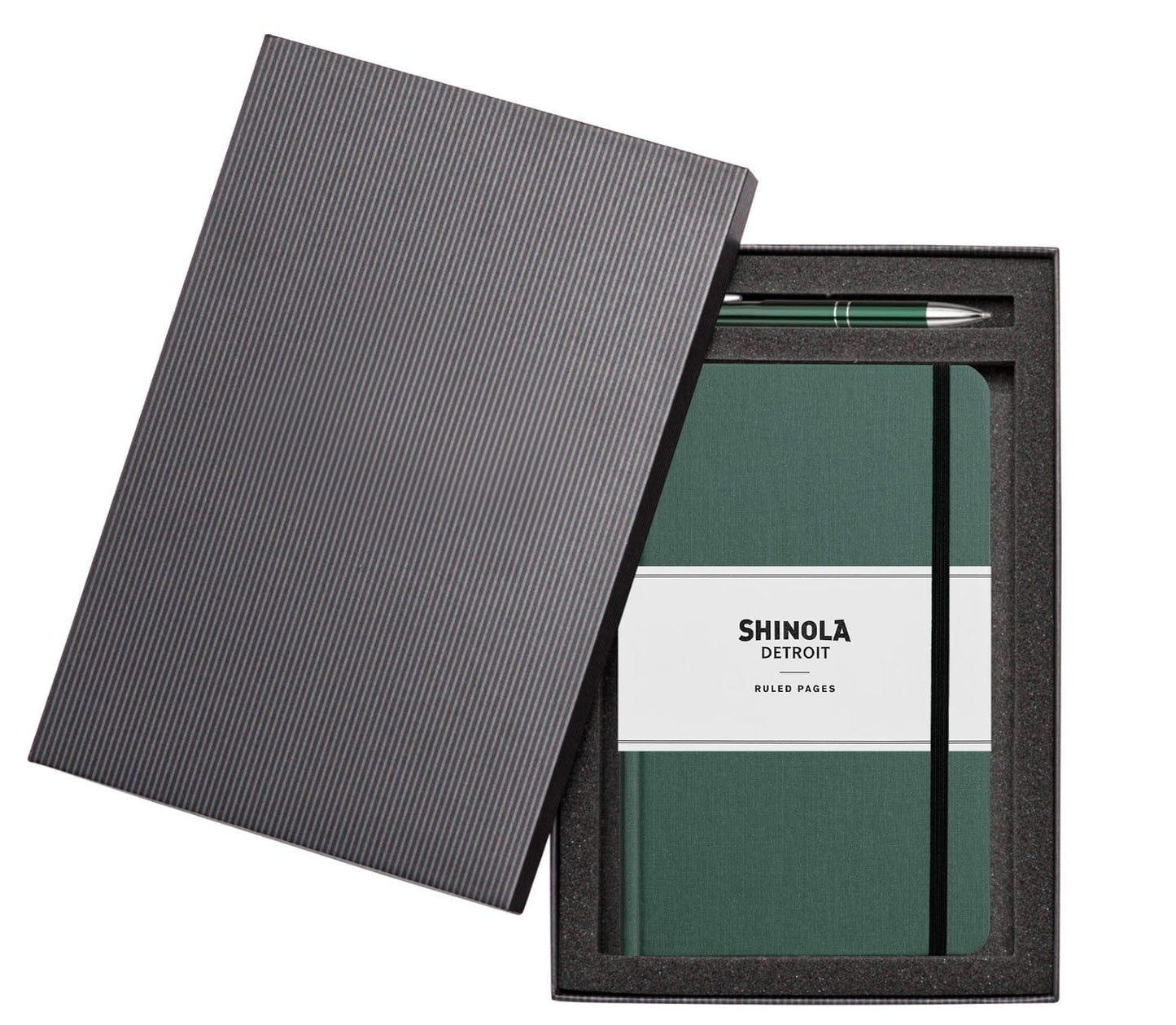 Shinola Accessories 5.25" x 8.25" / Fern Shinola - Hardcover Journal/Clicker Pen Set