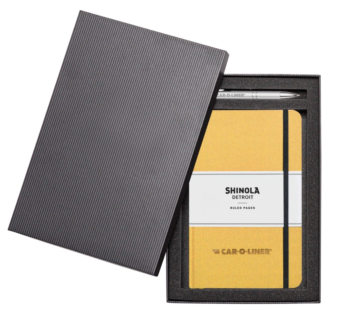 Shinola Accessories 5.25" x 8.25" / Golden Yellow Shinola - Hardcover Journal/Clicker Pen Set