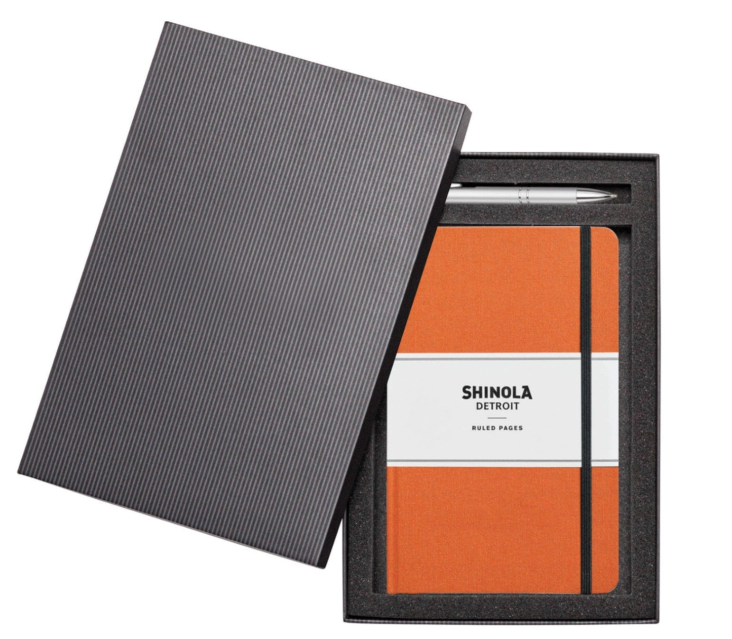 Shinola Accessories 5.25" x 8.25" / Orange Shinola - Hardcover Journal/Clicker Pen Set