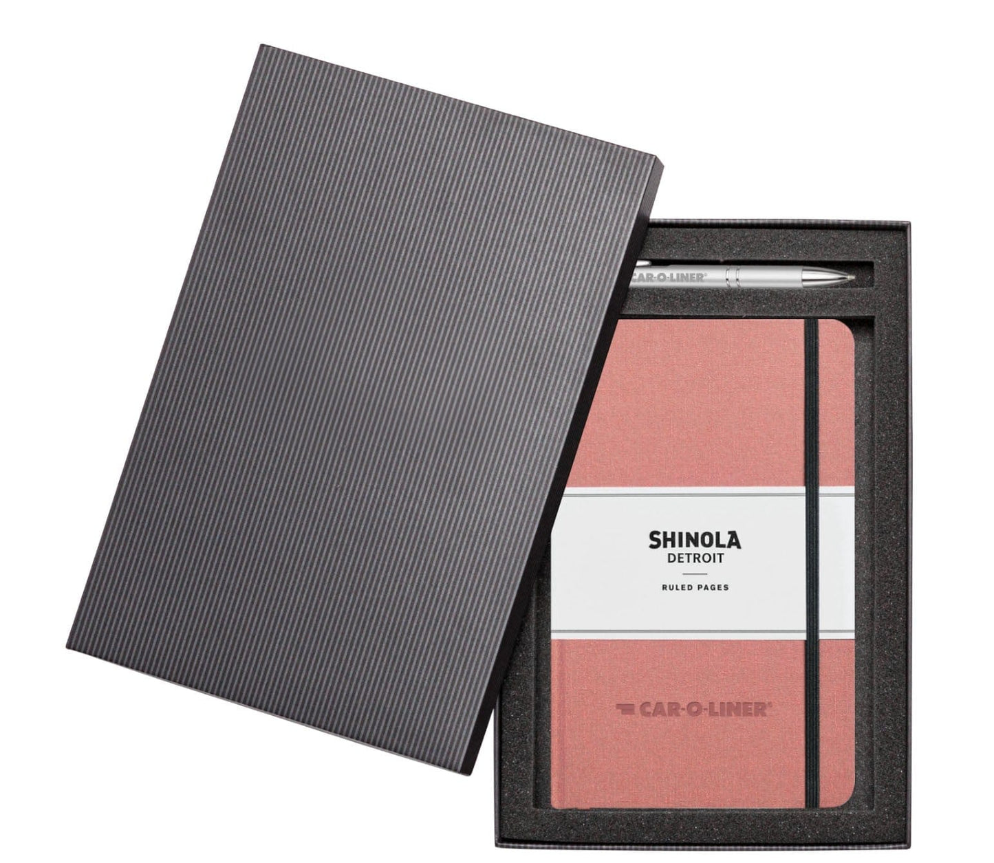 Shinola Accessories 5.25" x 8.25" / Pink Shinola - Hardcover Journal/Clicker Pen Set