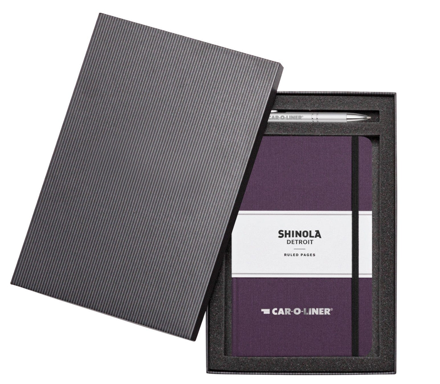 Shinola Accessories 5.25" x 8.25" / Purple Shinola - Hardcover Journal/Clicker Pen Set
