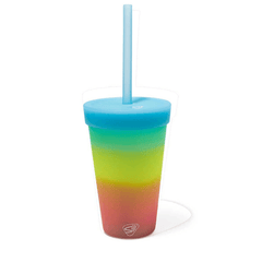 SiliPINT Accessories 16oz / Glow Blue Ombre Silipint - Straw Tumbler 16oz - Glow in the Dark