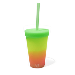 SiliPINT Accessories 16oz / Glow Green Ombre Silipint - Straw Tumbler 16oz - Glow in the Dark