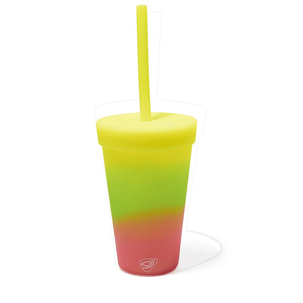 SiliPINT Accessories 16oz / Glow Yellow Ombre Silipint - Straw Tumbler 16oz - Glow in the Dark