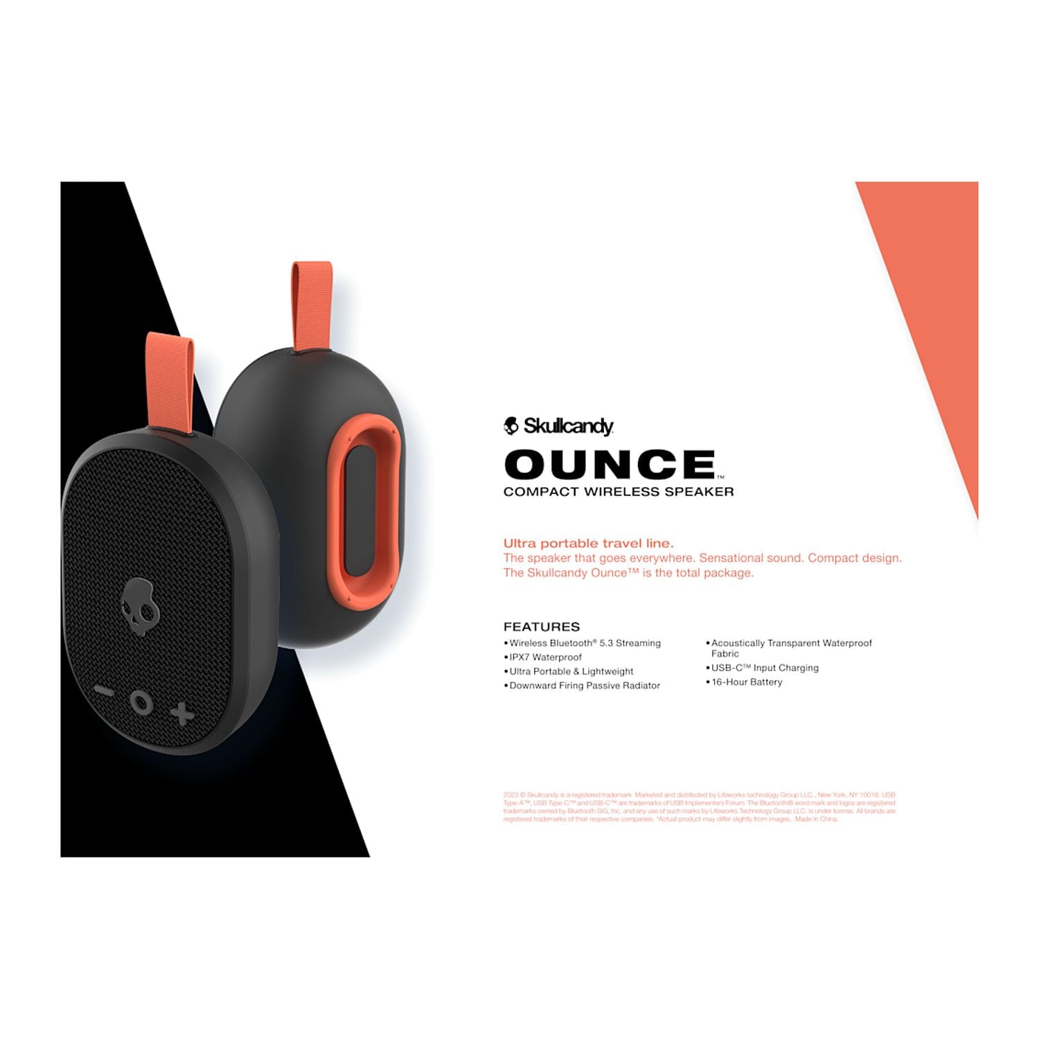 Skullcandy - Ounce Bluetooth Speaker – Threadfellows Skullcandy - Ounce Bluetooth Speaker – Threadfellows