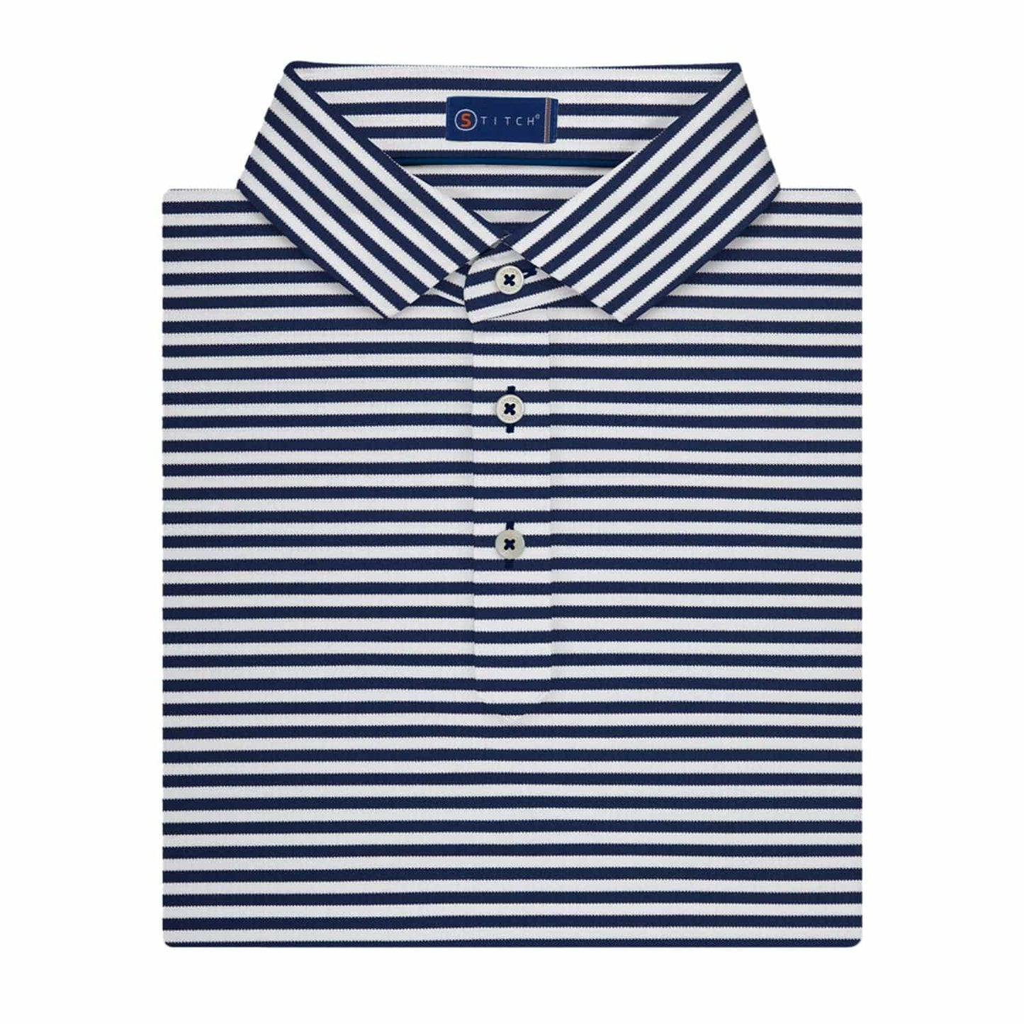 STITCH Polos S / Stitch Navy STITCH - Men's Club Stripe Polo