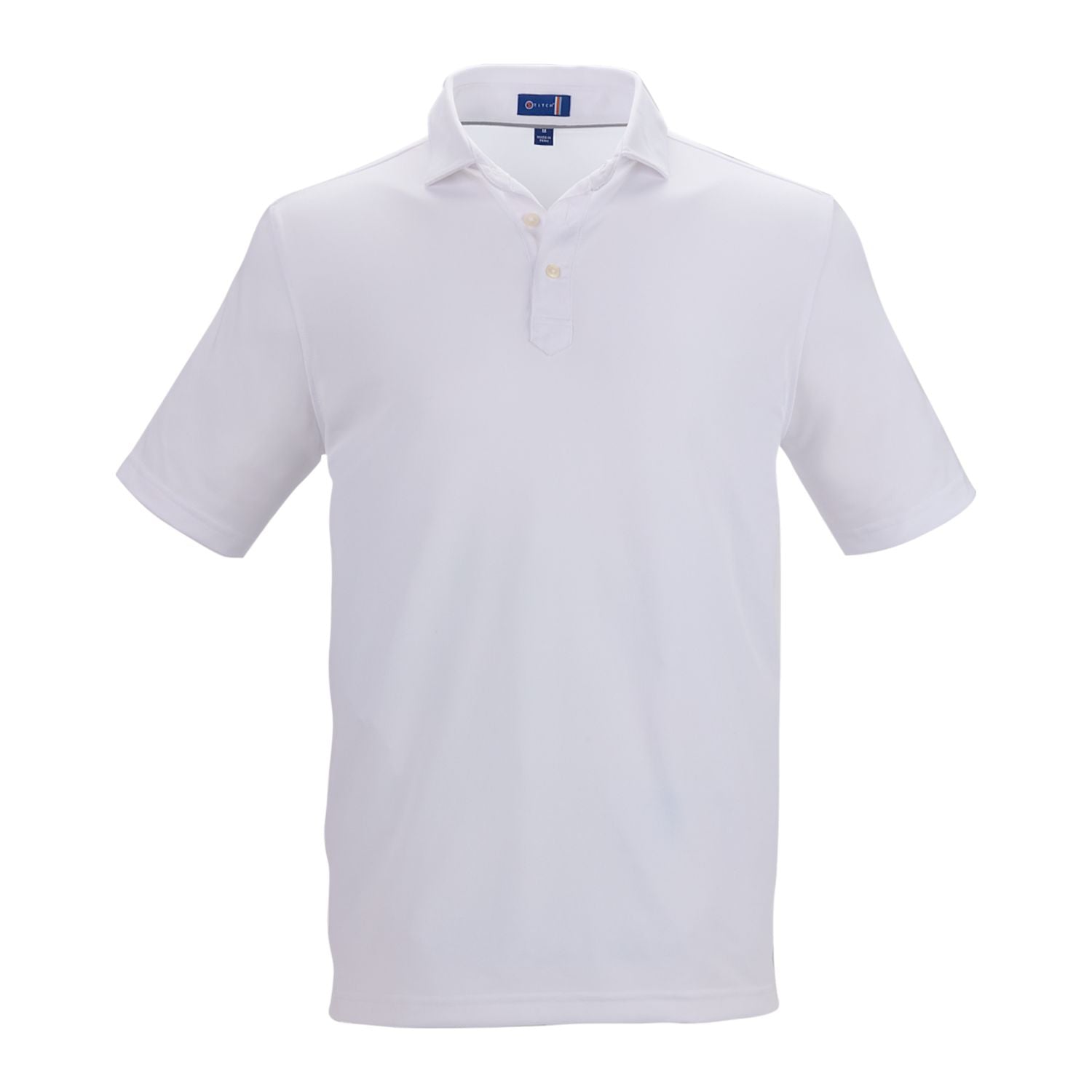 STITCH Polos S / White STITCH - Men's Solid Short Sleeve Pique Polo