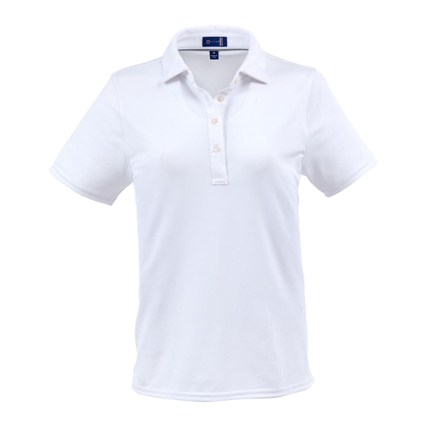 STITCH Polos XS / White STITCH - Women's Solid Short Sleeve Pique Polo