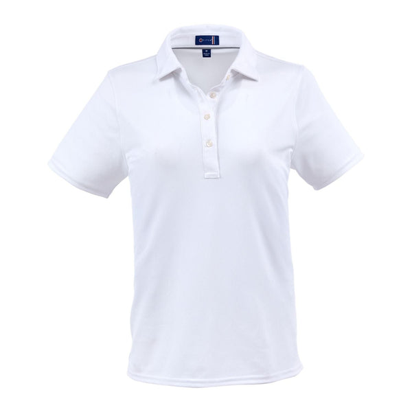 STITCH Polos XS / White STITCH - Women's Solid Short Sleeve Pique Polo