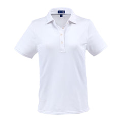 STITCH Polos XS / White STITCH - Women's Solid Short Sleeve Pique Polo