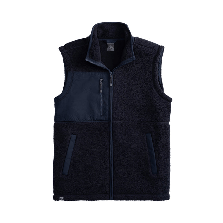 Storm Creek Fleece S / Navy/Navy Storm Creek - Men's Warm-Up Colorblock Sherpa Fleece Vest