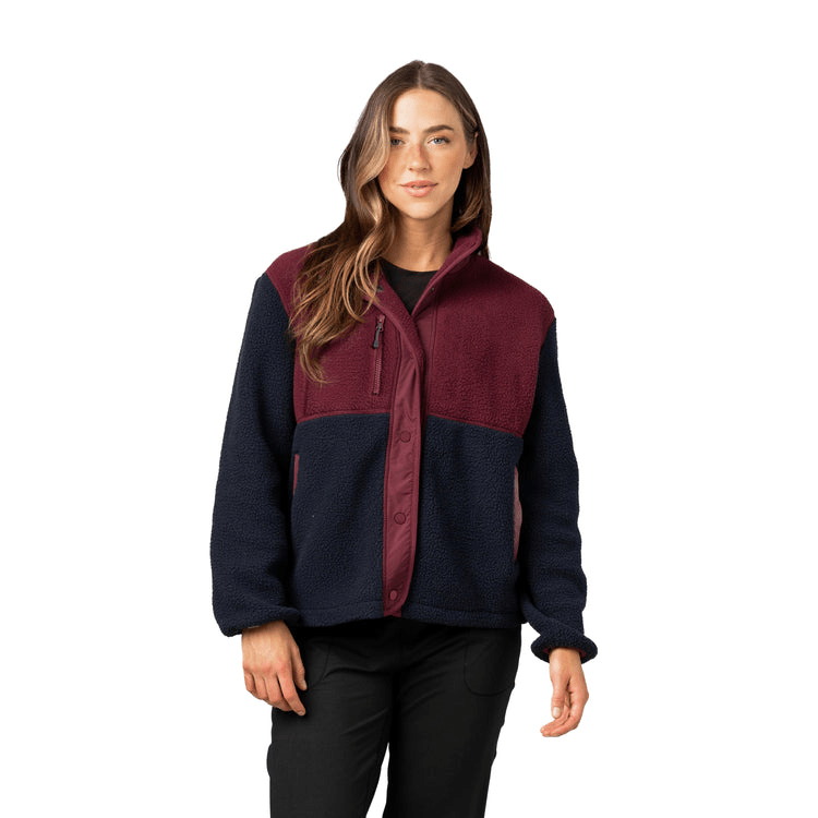 Storm Creek Fleece Storm Creek - Women's Warm-Up Colorblock Sherpa Fleece Jacket