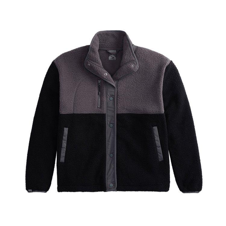 Storm Creek Fleece XS / Black/Jet Grey Storm Creek - Women's Warm-Up Colorblock Sherpa Fleece Jacket