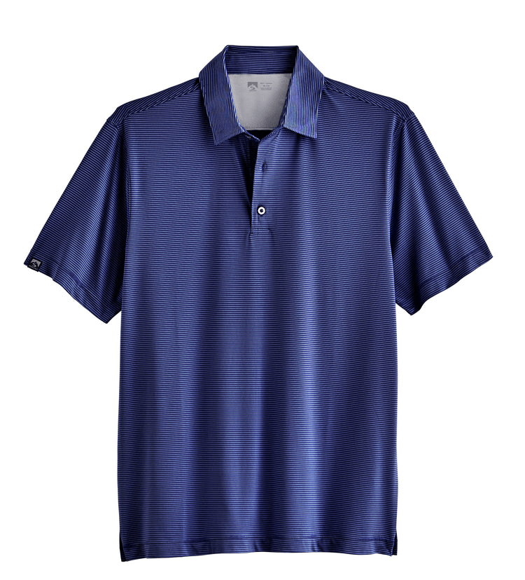 Storm Creek Polos S / Navy Storm Creek - Men's Optimist II Microstripe Short Sleeve Polo